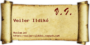 Veiler Ildikó névjegykártya